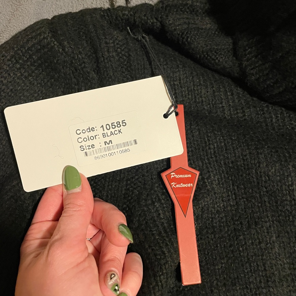 Black Turtleneck Sweater Dress/Tunic by Toda Bela NWT